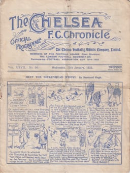 Chelsea v Tranmere Rovers programme cover
