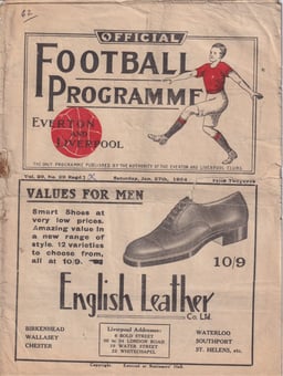 Liverpool v Tranmere Rovers programme cover