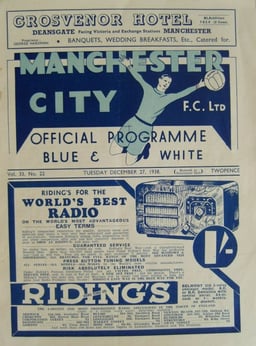 Manchester City v Tranmere Rovers programme cover