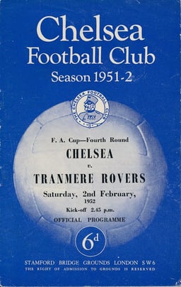 Chelsea v Tranmere Rovers programme cover