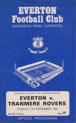 Everton v Tranmere Rovers programme cover