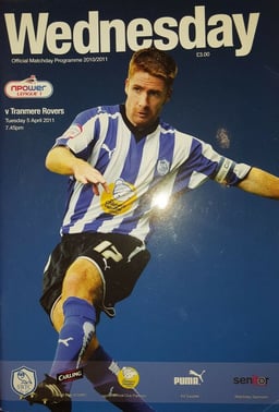 Sheffield Wednesday v Tranmere Rovers programme cover
