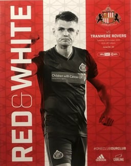 Sunderland v Tranmere Rovers programme cover