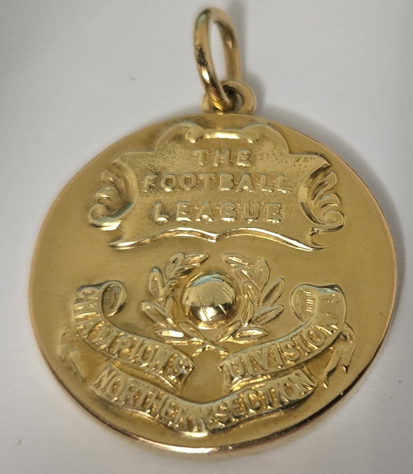 Archie Clarke 1937-38 Division 3 North Winning Medal 