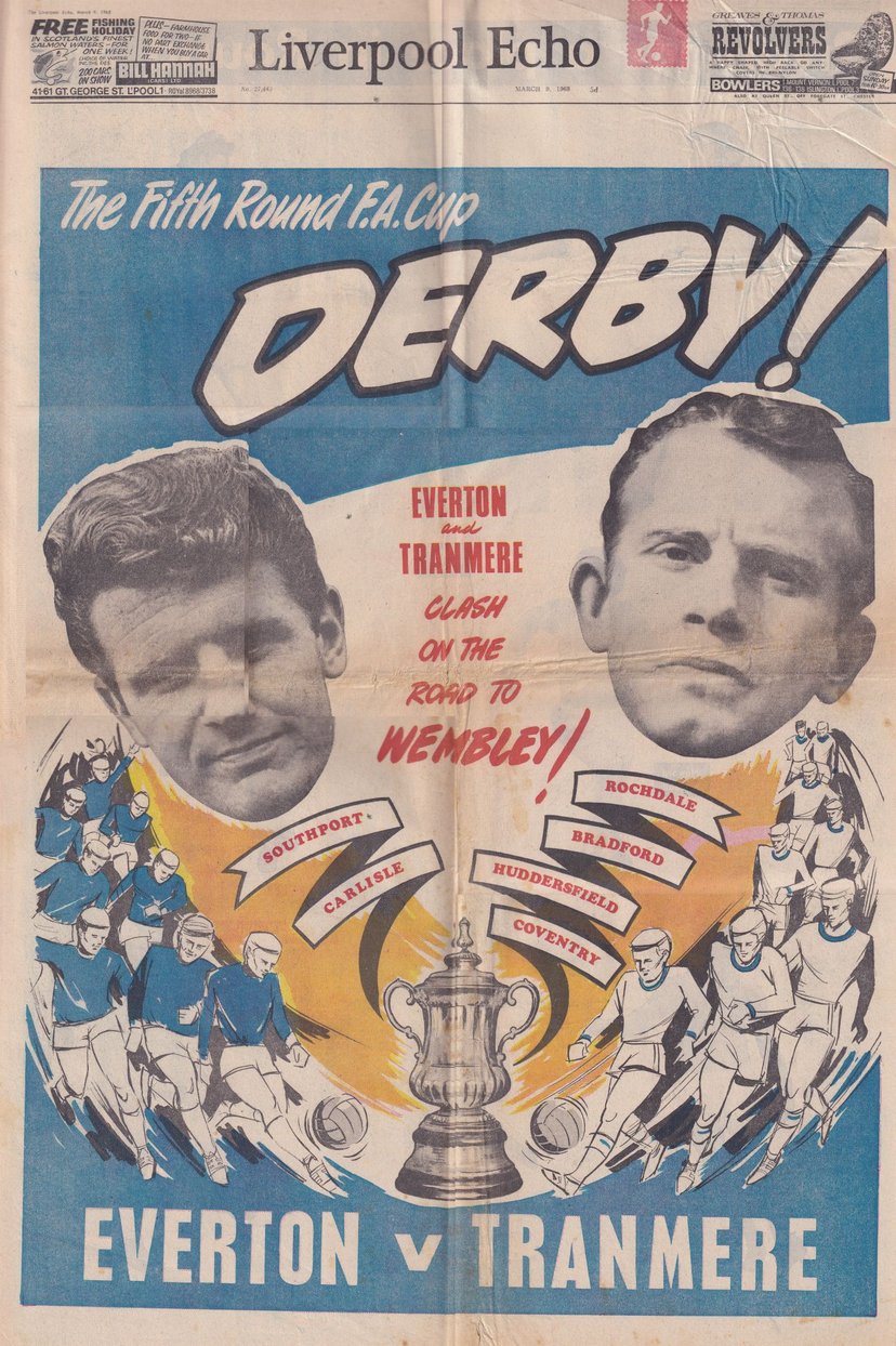 Liverpool Echo special published to mark the Everton FA Cup game in 1968.